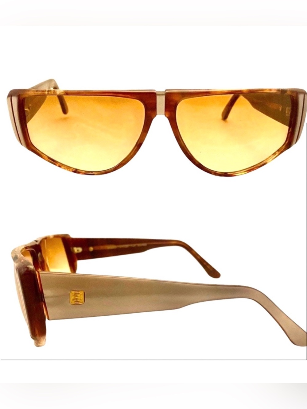 1980’s Ultra Italy Angular Sunglasses by Enrca Massei, Model Ariana, Italy